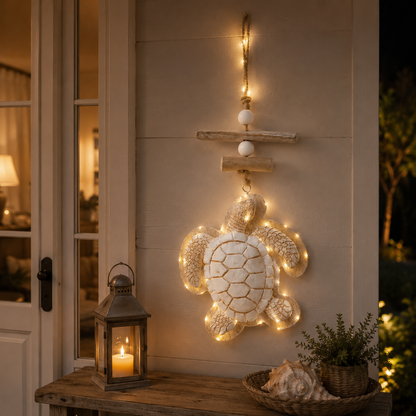 🐢Lighted Coastal Sea Turtle Wall Decor with Remote
