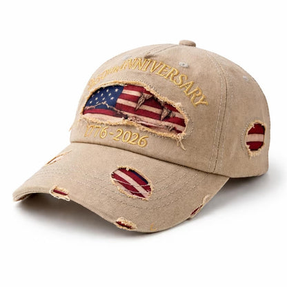 🧢USA 250th Anniversary Hat 1776-2026, American Flag Independence Day Cap