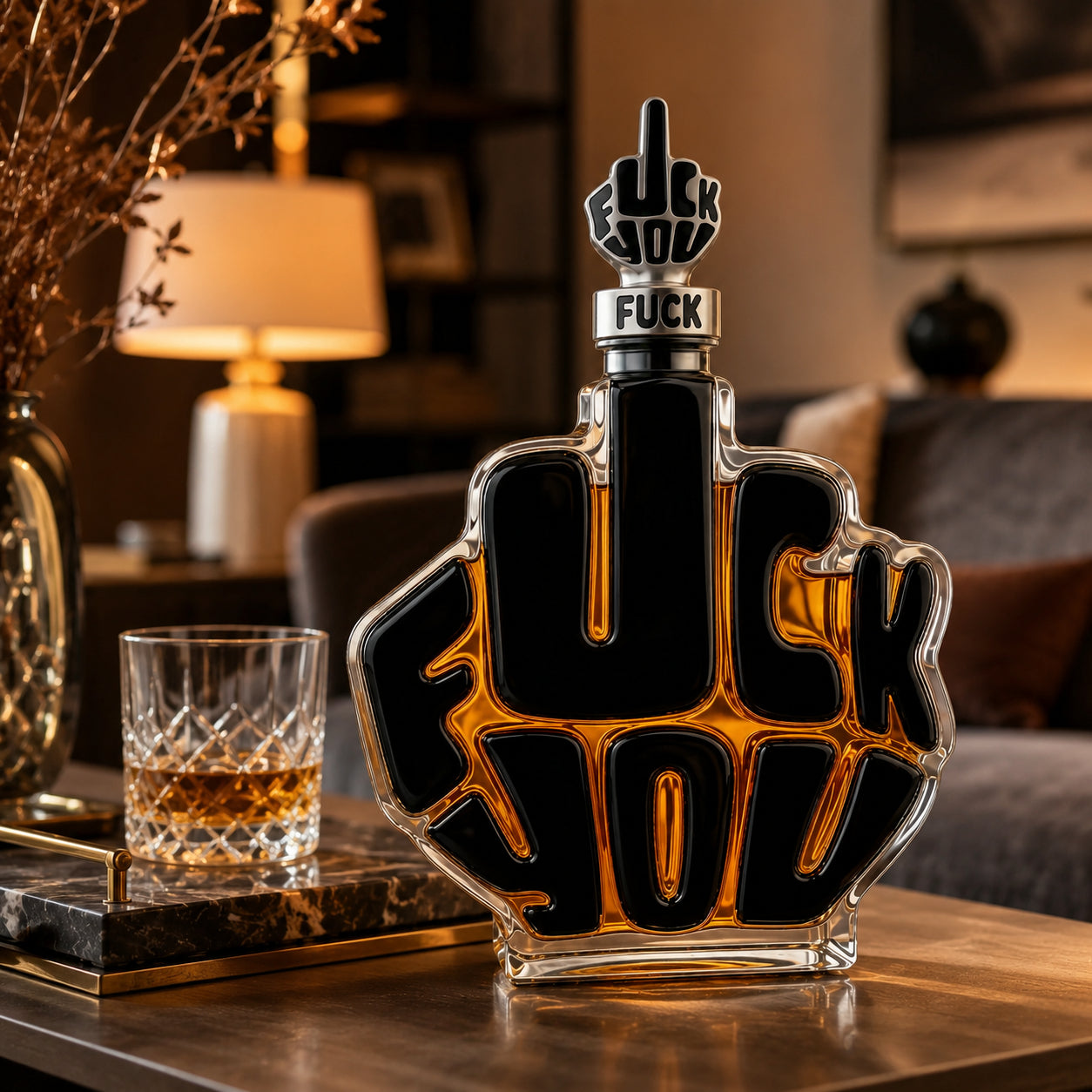 🍾Novelty Middle Finger Whiskey Decanter Set