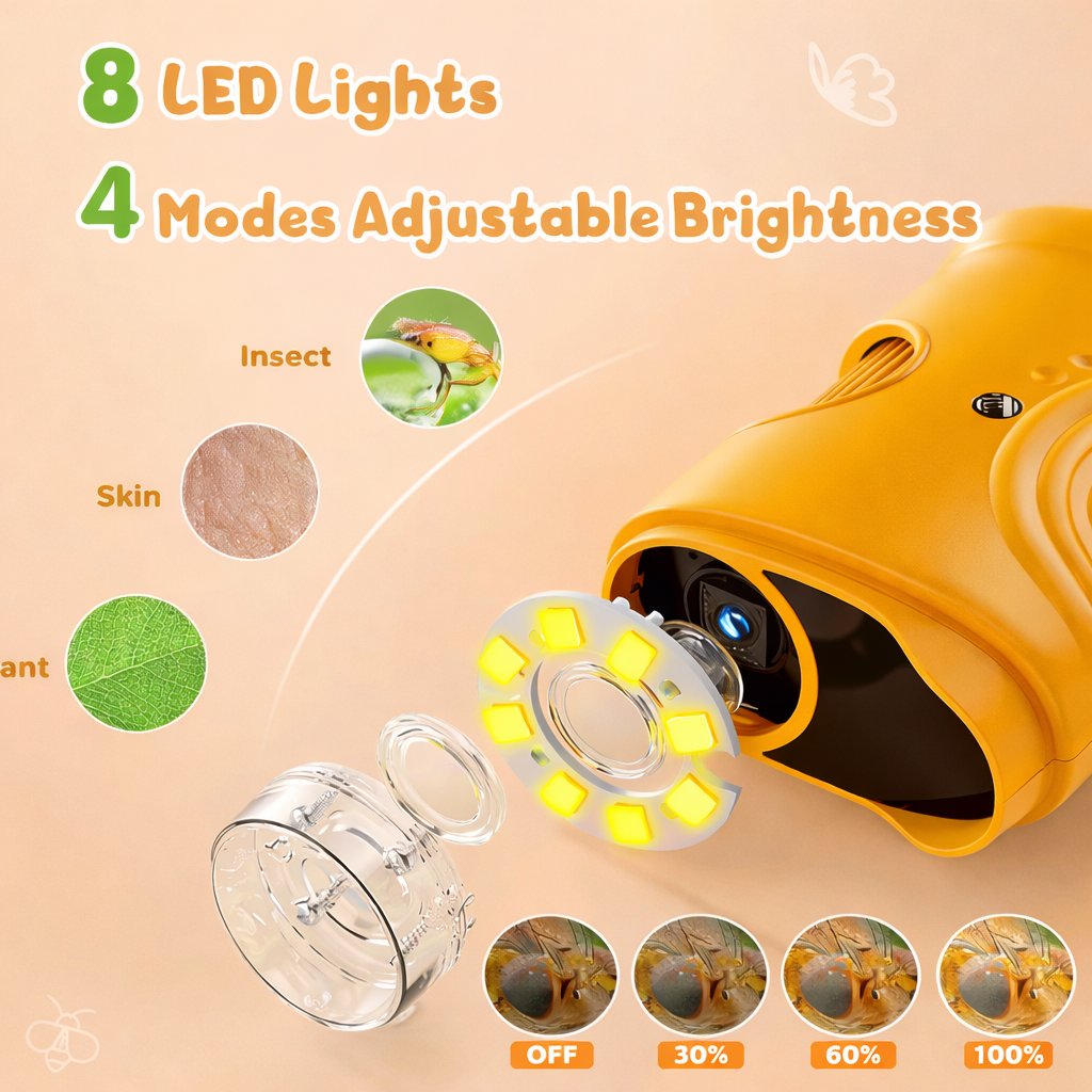 🐞🔬Kids Digital Microscope – Handheld Pocket Microscope for Young Explorers & STEM Learning