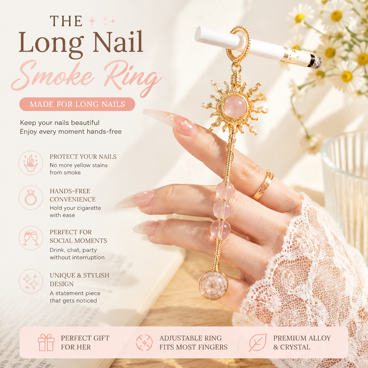 💅 The Long Nail Smoking Ring™ – Keep Your Nails Beautiful While You Enjoy Every Moment