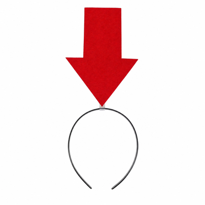 Red Arrow Locator Headband – Funny Gift for Girlfriend at Festivals or Crowds