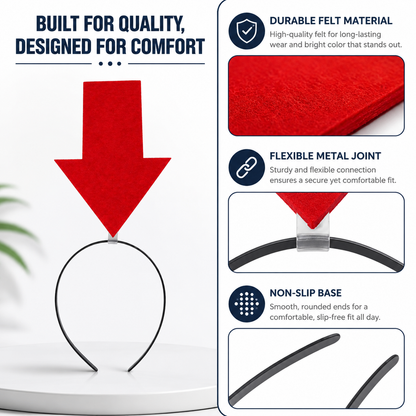 Red Arrow Locator Headband – Funny Gift for Girlfriend at Festivals or Crowds