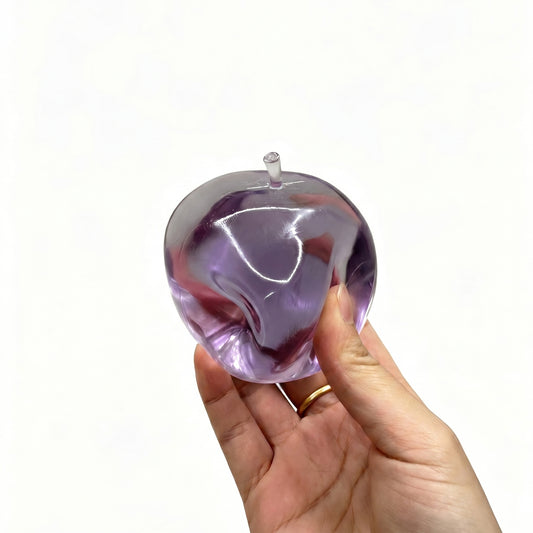 🍎Apple Squishy Toy, Glass Gloss Semi-Transparent Zero bounce-back Fidget Stress Ball