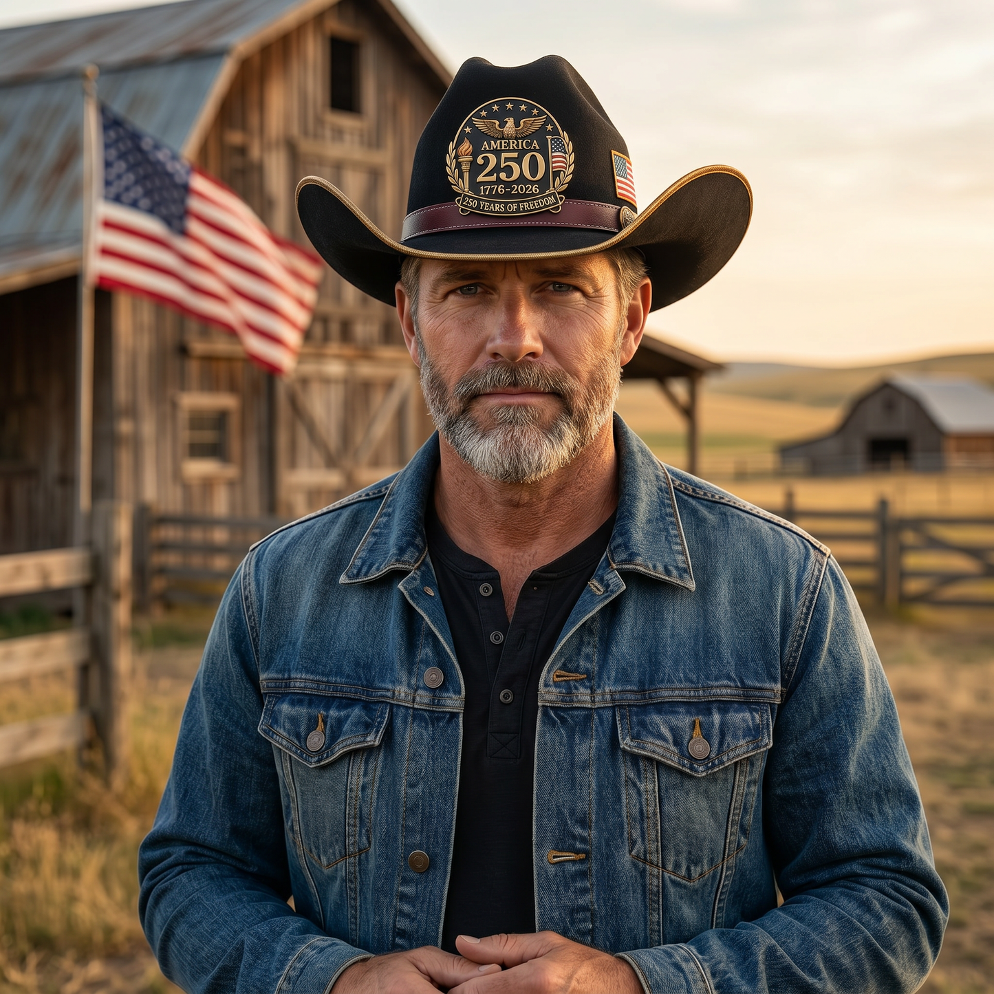 🇺🇸 Father's Day Sale –America 250th Anniversary Patriotic Western Cowboy Hat 🔥