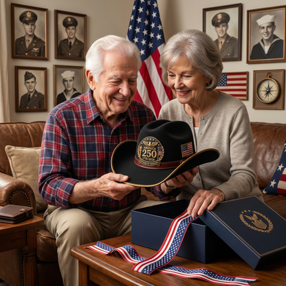 🇺🇸 Father's Day Sale –America 250th Anniversary Patriotic Western Cowboy Hat 🔥