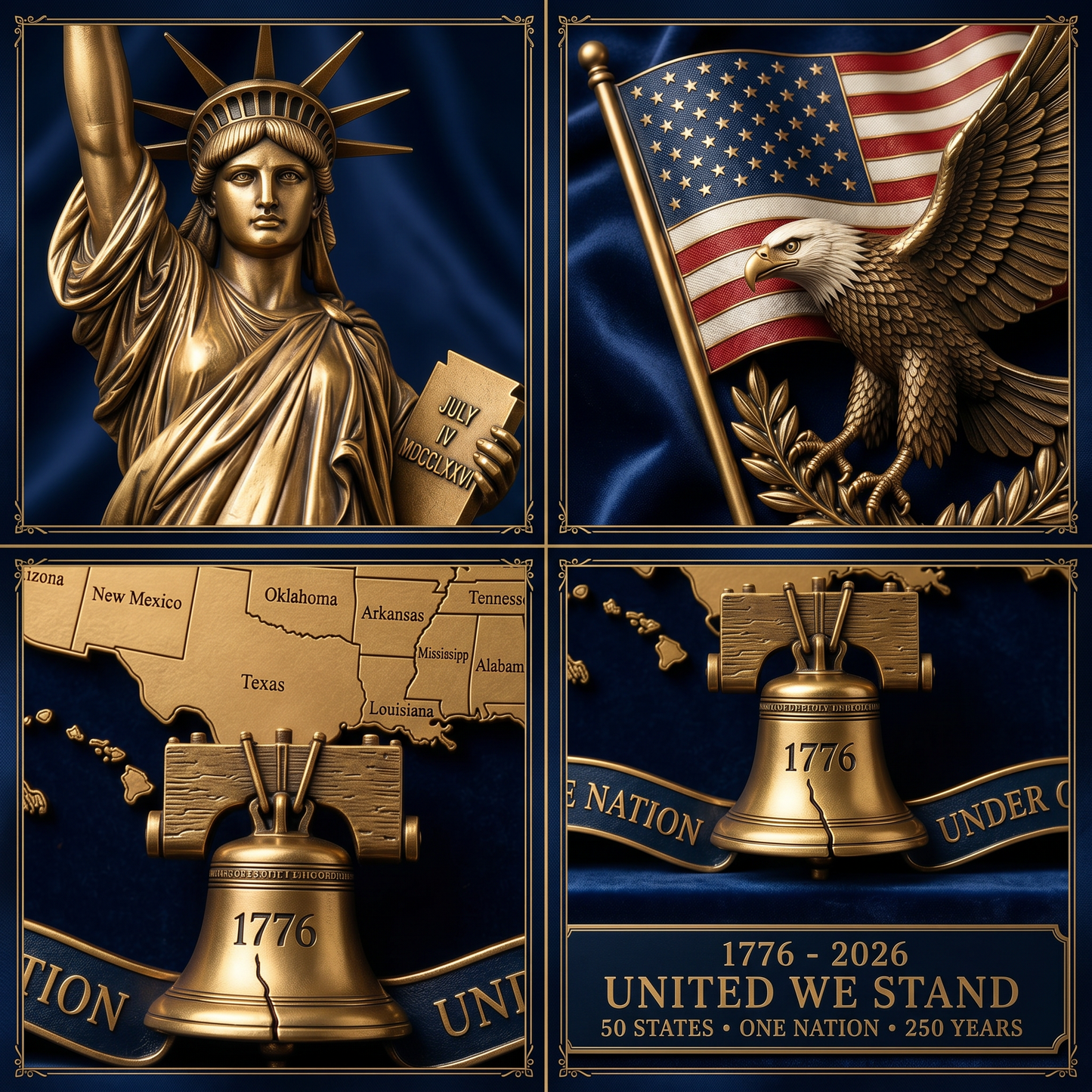 🇺🇸 Limited Edition 250 Years of American Freedom Collector's Statue (1776–2026) – United We Stand🎁