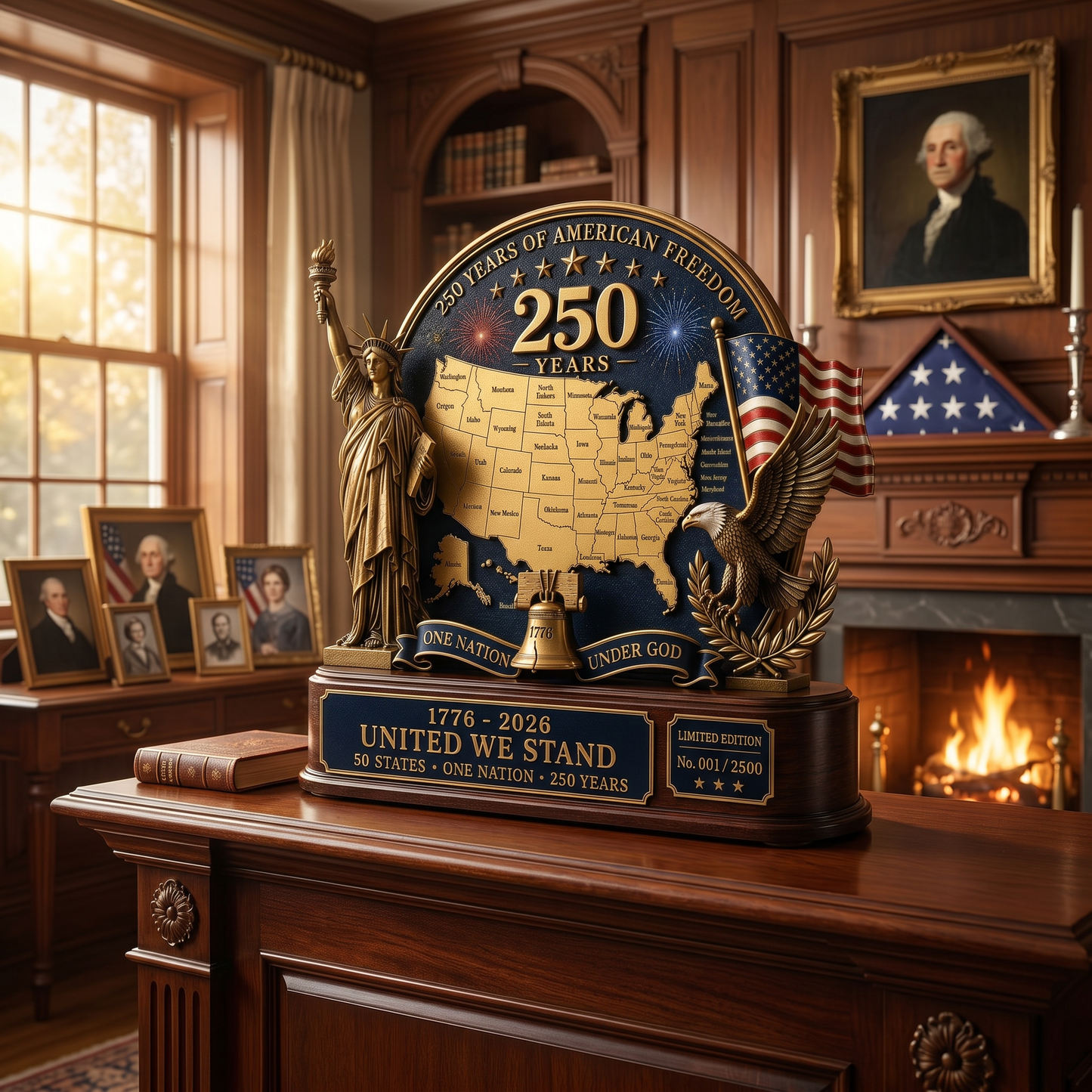 🇺🇸 Limited Edition 250 Years of American Freedom Collector's Statue (1776–2026) – United We Stand🎁