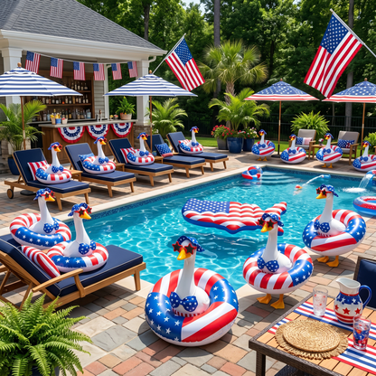 🦢America's Favorite Porch Goose Outfit – Complete 4th of July Beach Party Look🇺🇸