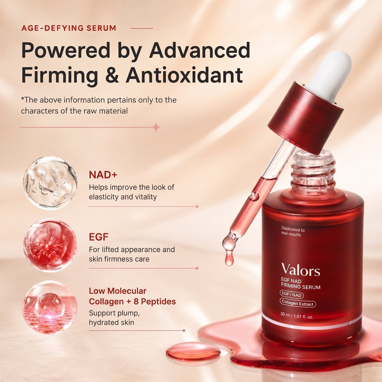 NAD+ EGF Firming Serum for Fine Lines, Elasticity & Radiance