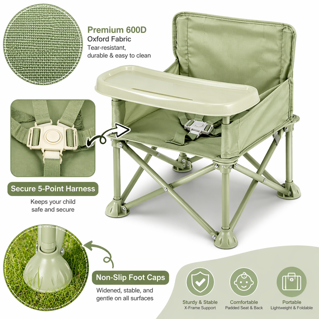🧳HOLIDAY TRAVEL SALE: ULTRA PORTABLE BABY BOOSTER SEAT — SAFE, COMFORTABLE READY FOR ADVENTURE!🧳