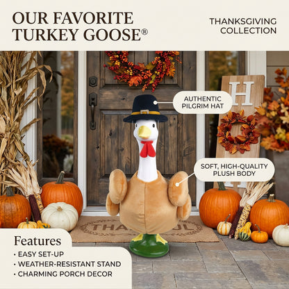 🦢VALORS TOP™Turkey Porch Goose Outfit for 23" Plastic/ Cement Goose Statues