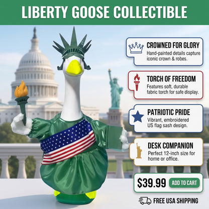 🦢VALORS TOP™Liberty Porch Goose Outfit for 23" Plastic/ Cement Goose Statues