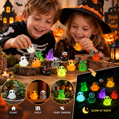 🦇LIMITED-TIME 50% OFF! 👻🦆 Mini Duck figures with light-up effect — Small, spooky decorative figures made of resin