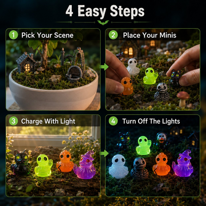 🦇LIMITED-TIME 50% OFF! 👻🦆 Mini Duck figures with light-up effect — Small, spooky decorative figures made of resin