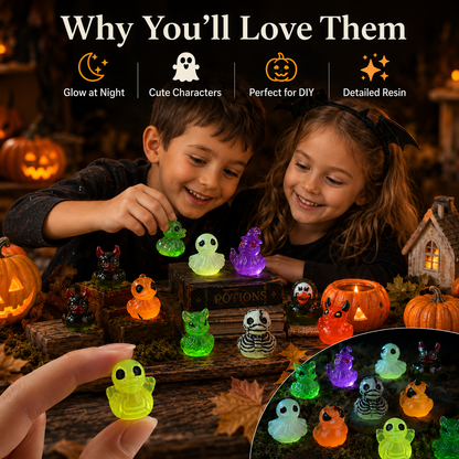 🦇LIMITED-TIME 50% OFF! 👻🦆 Mini Duck figures with light-up effect — Small, spooky decorative figures made of resin