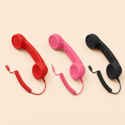 ☎️ Retro Wired Phone Handset for Smartphones