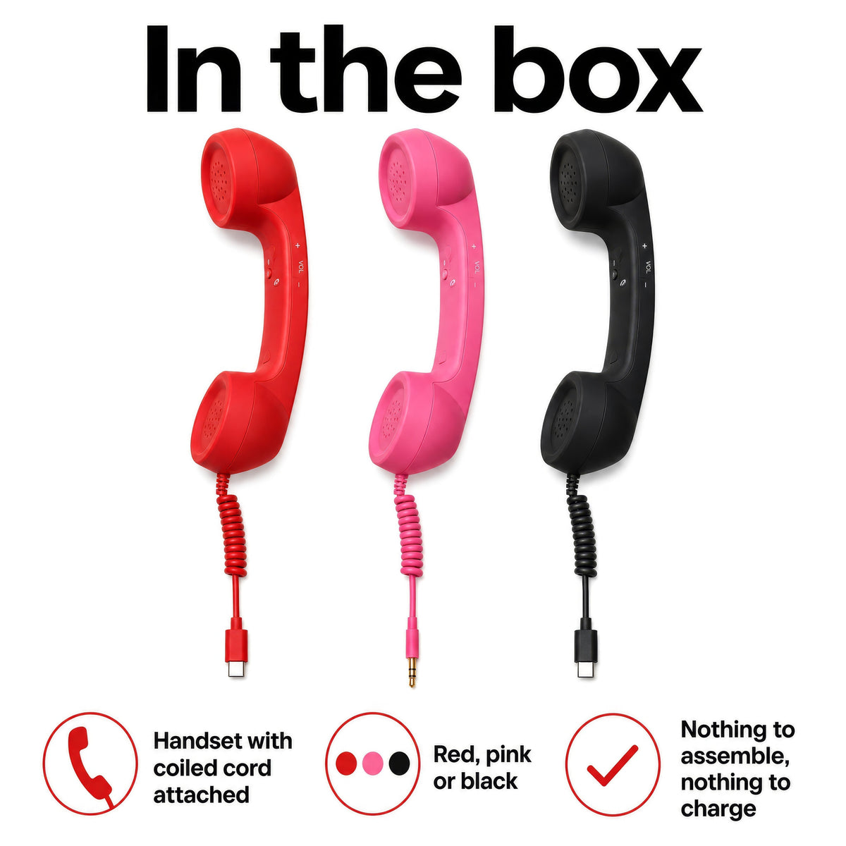 ☎️ Retro Wired Phone Handset for Smartphones