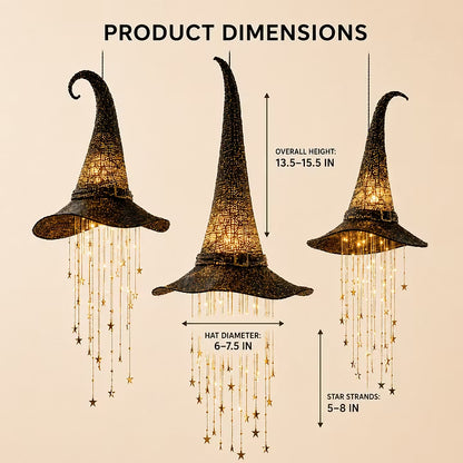 Lighted Witch Hat Hanging Chime