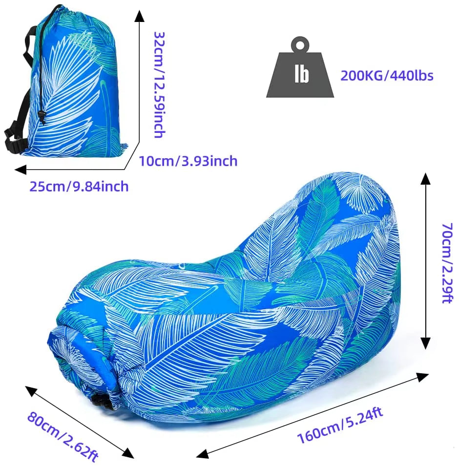 🌴 Relax Anywhere with Your Portable Inflatable Lounger