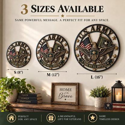 🇺🇸 U.S. Army Tribute Wall Decor