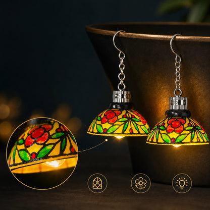 Handmade Vintage Light-Up Chandelier Earrings