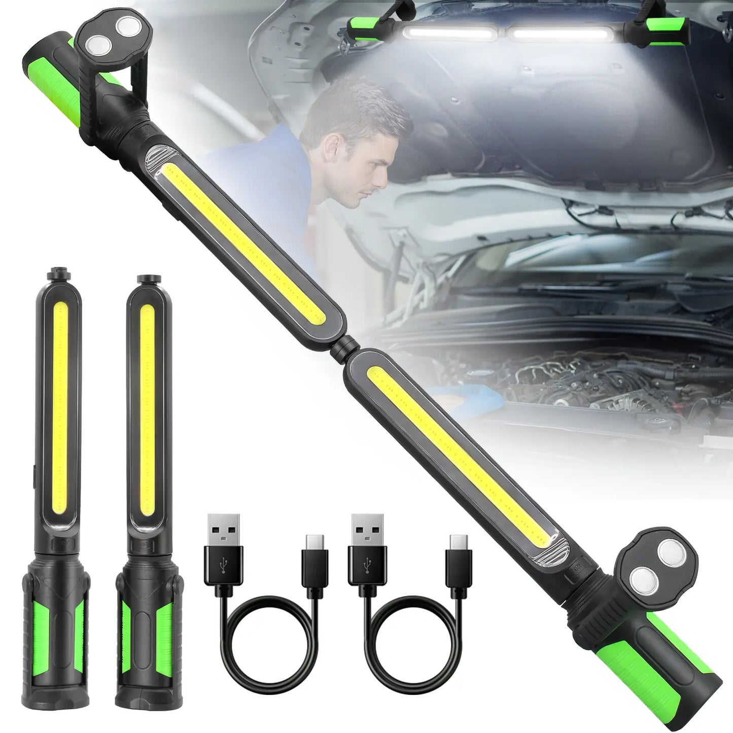 【FathersDayGift】2400LM USB Work Light Bar for Car Repair & Garage Use