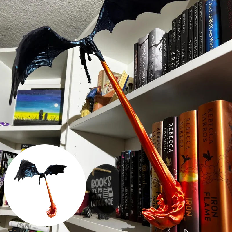 Dragon Flame Bookshelf – Decorative Bookend