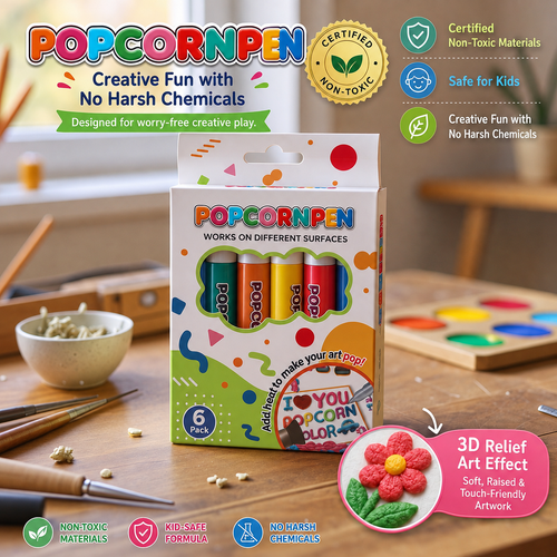 🔥Last Day Sela 🖍️🎁🔮Magic Pen – Draw 3D with one stroke!🎄 DIY Bubble Popcorn Drawing Pens🔥🪄
