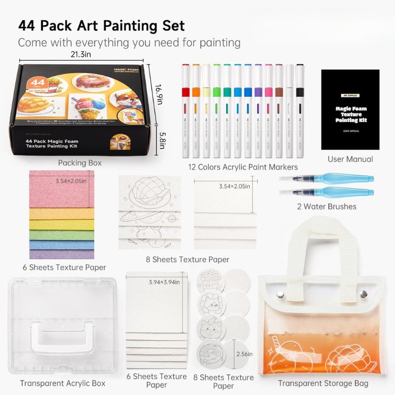 MagicPop™ 3D Texture Painting Kit – Color, Add Water & Watch It Rise