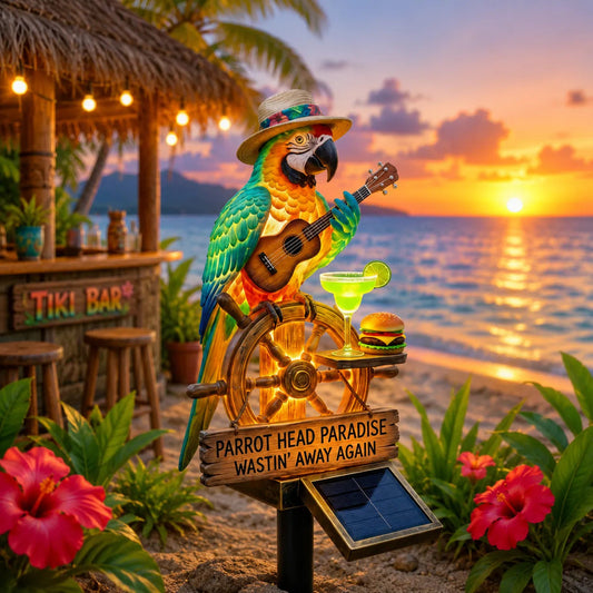 🌴Powered Parrot Garden Light- "Wastin" Away Again"🌴