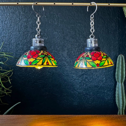 Handmade Vintage Light-Up Chandelier Earrings