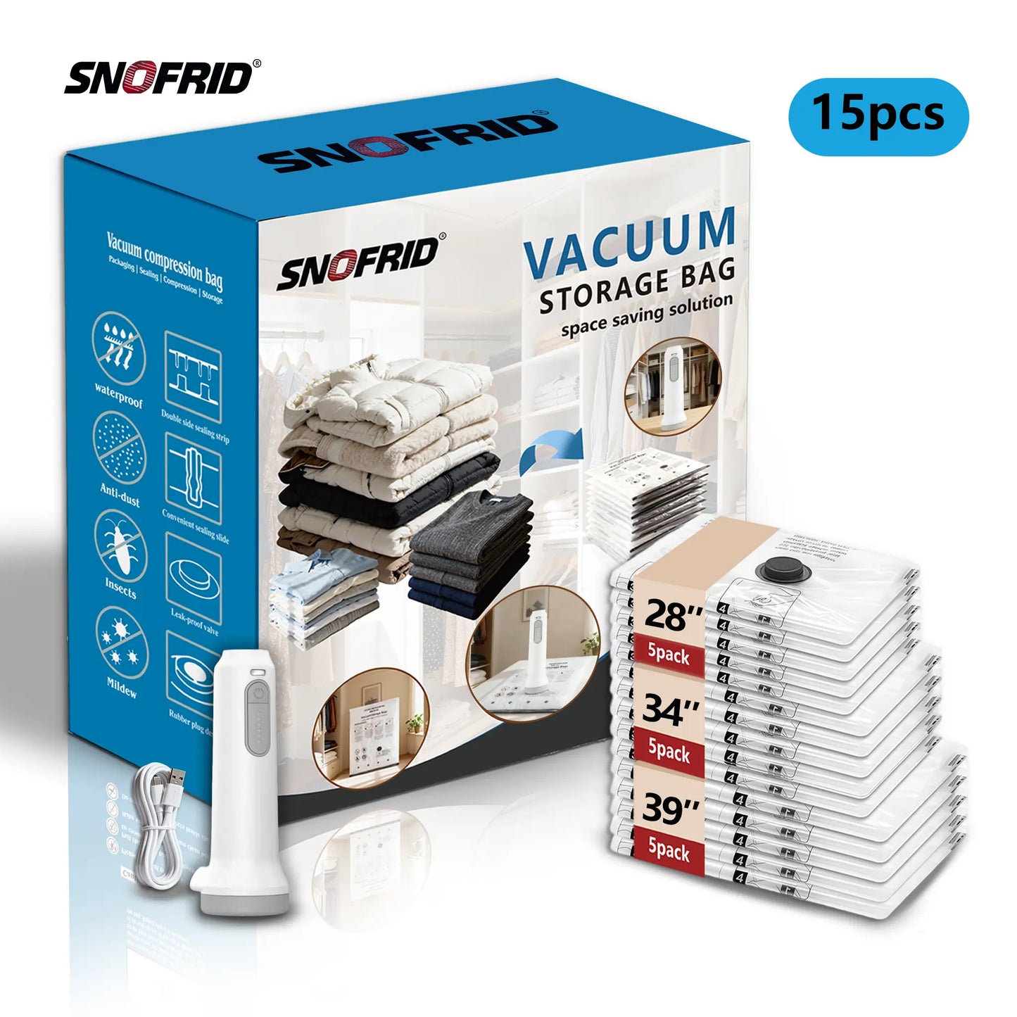 Cordless Vacuum Storage Bags Set
