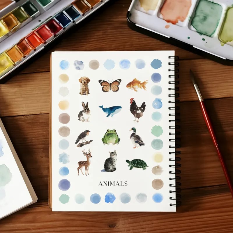🔥Christmas Sale🎁 🖼️Beginner-Friendly💕 Watercolor Workbook