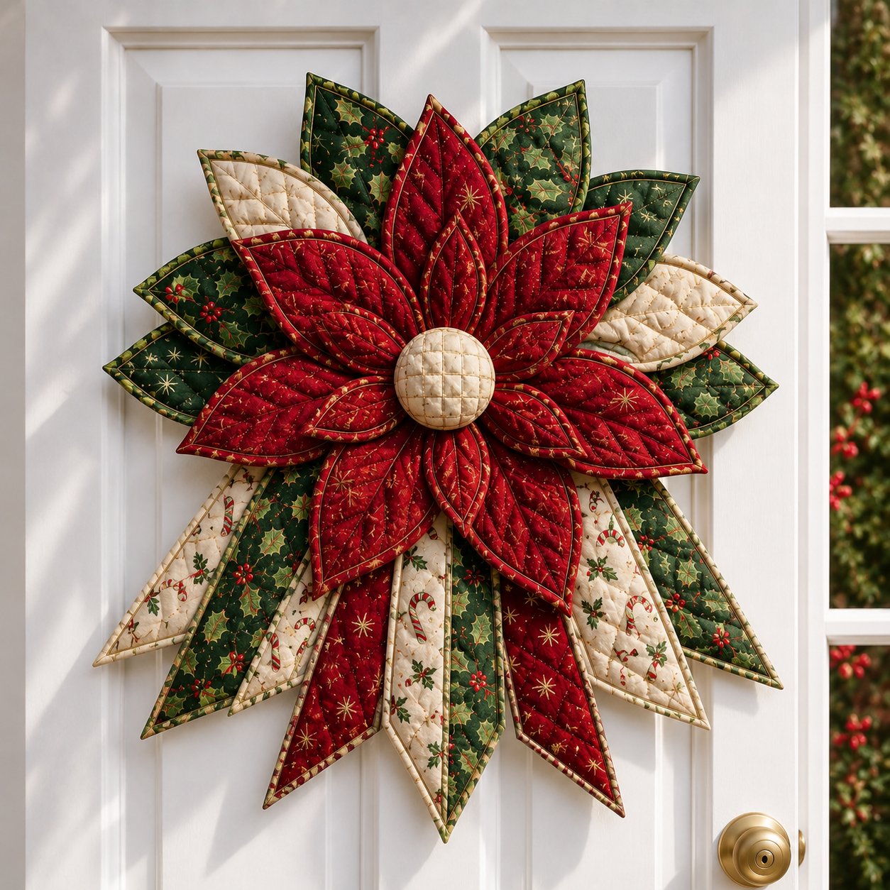 🎉 Holiday Celebration 🎄 – Festive Quilted Christmas Door Hanging DIY Sewing Kit
