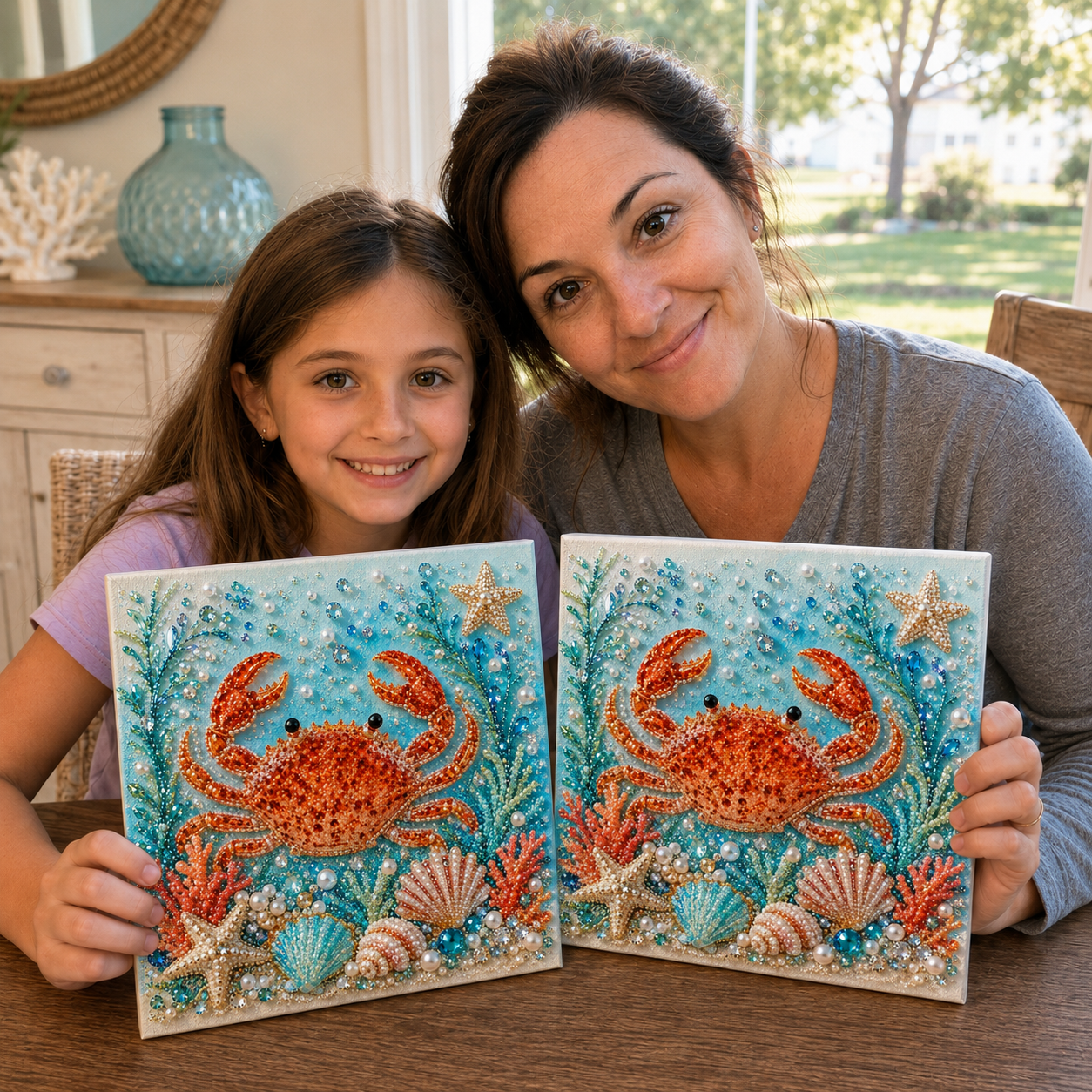 🌊✨💯Ocean Theme Pearl Art DIY Kit – Relaxing DIY Craft to Create Stunning Coastal Artwork