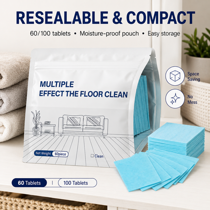 ✨Multi-Effect Floor Cleaning Tablets, Fast Dissolving, No-Rinse Formula for Hardwood, Tile & All Floor Types