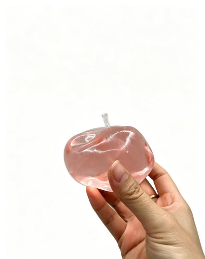 🍎Apple Squishy Toy, Glass Gloss Semi-Transparent Zero bounce-back Fidget Stress Ball