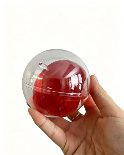 🍎Apple Squishy Toy, Glass Gloss Semi-Transparent Zero bounce-back Fidget Stress Ball