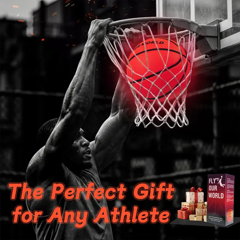 🏀💡 LIGHT UP LED BASKETBALL – GLOW IN THE DARK SIZE 7