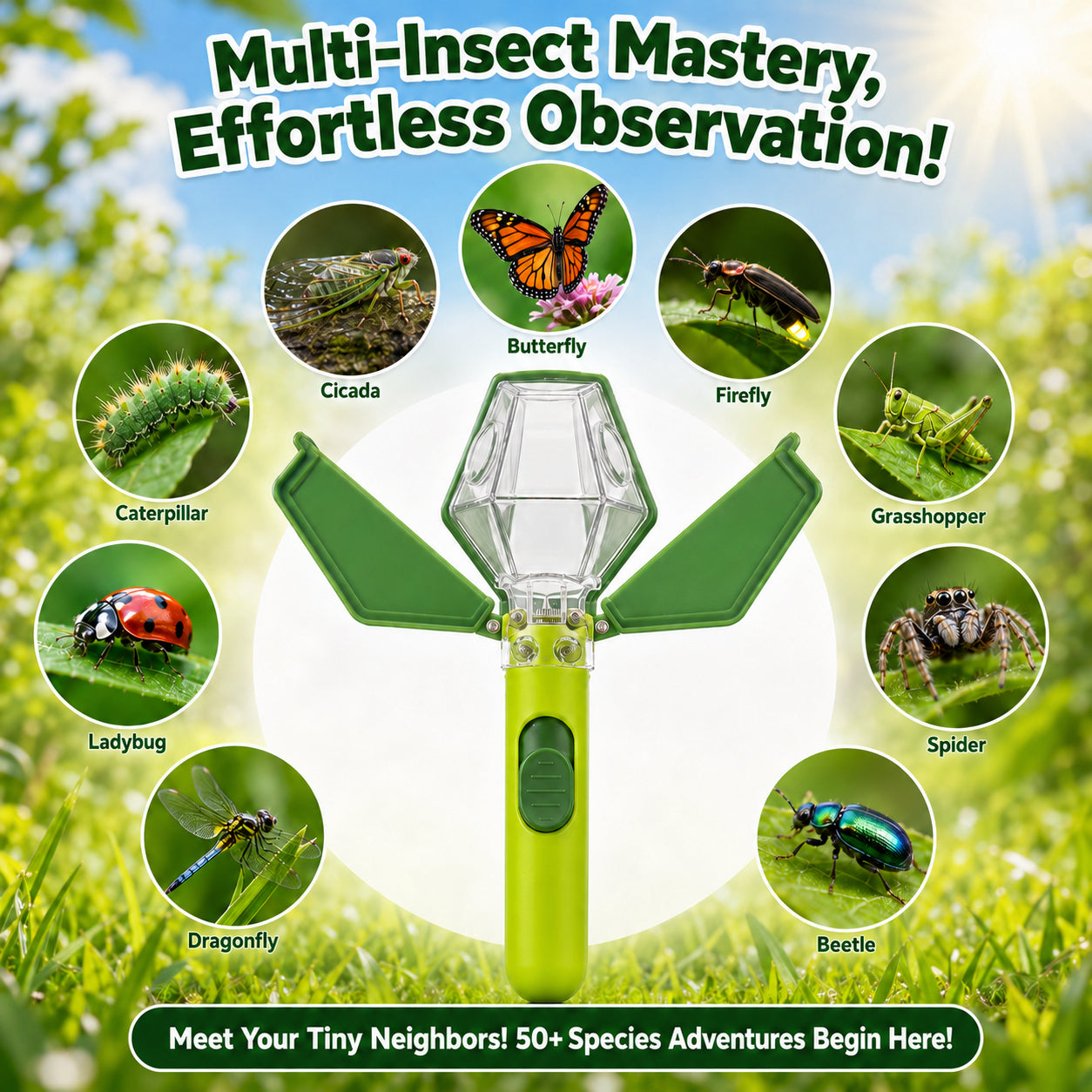 Portable Bug Catcher & Transparent Bug Observation Box