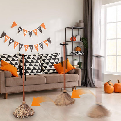 🧙‍♀️Self-Moving Halloween Witch Broom: Motion-Activated Spooky Decor