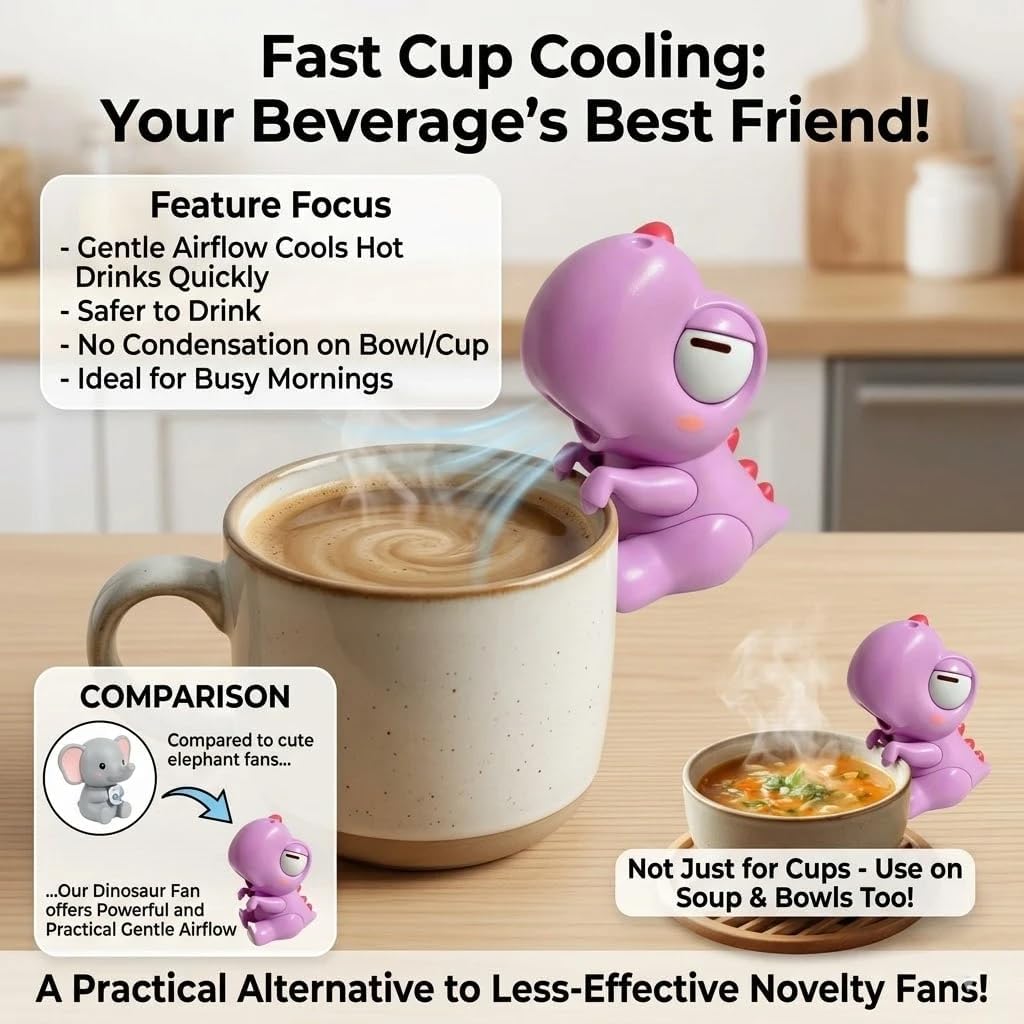 🌬️ QuickCool Hands-Free Food Fan