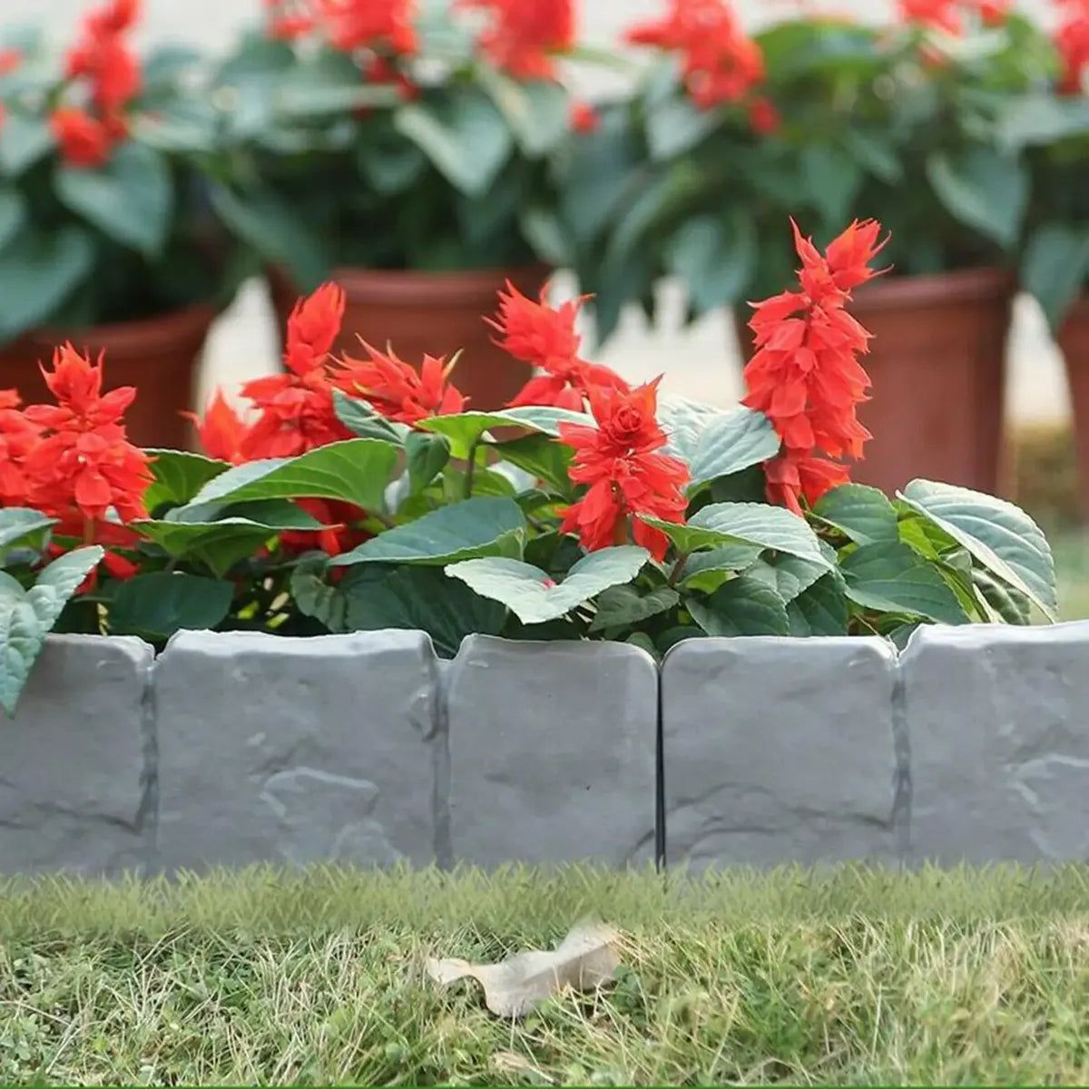 🏡Interlocking Stone-Effect Garden Edging