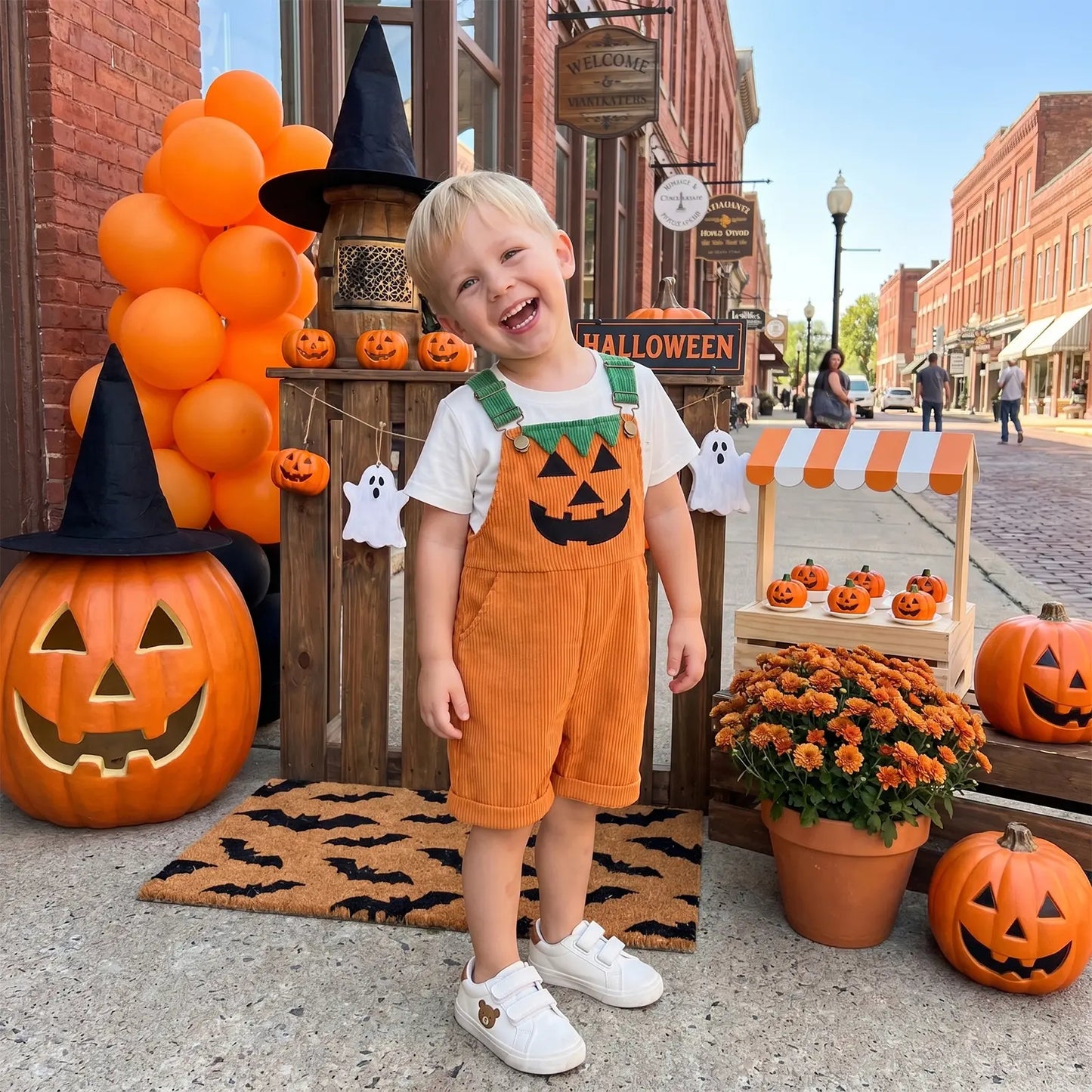 😈🎃 TODDLER HALLOWEEN DEVIL OVERALLS