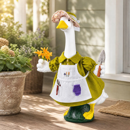🦢VALORS TOP™Gardener Porch Goose Outfit for 23" Plastic/ Cement Goose Statues