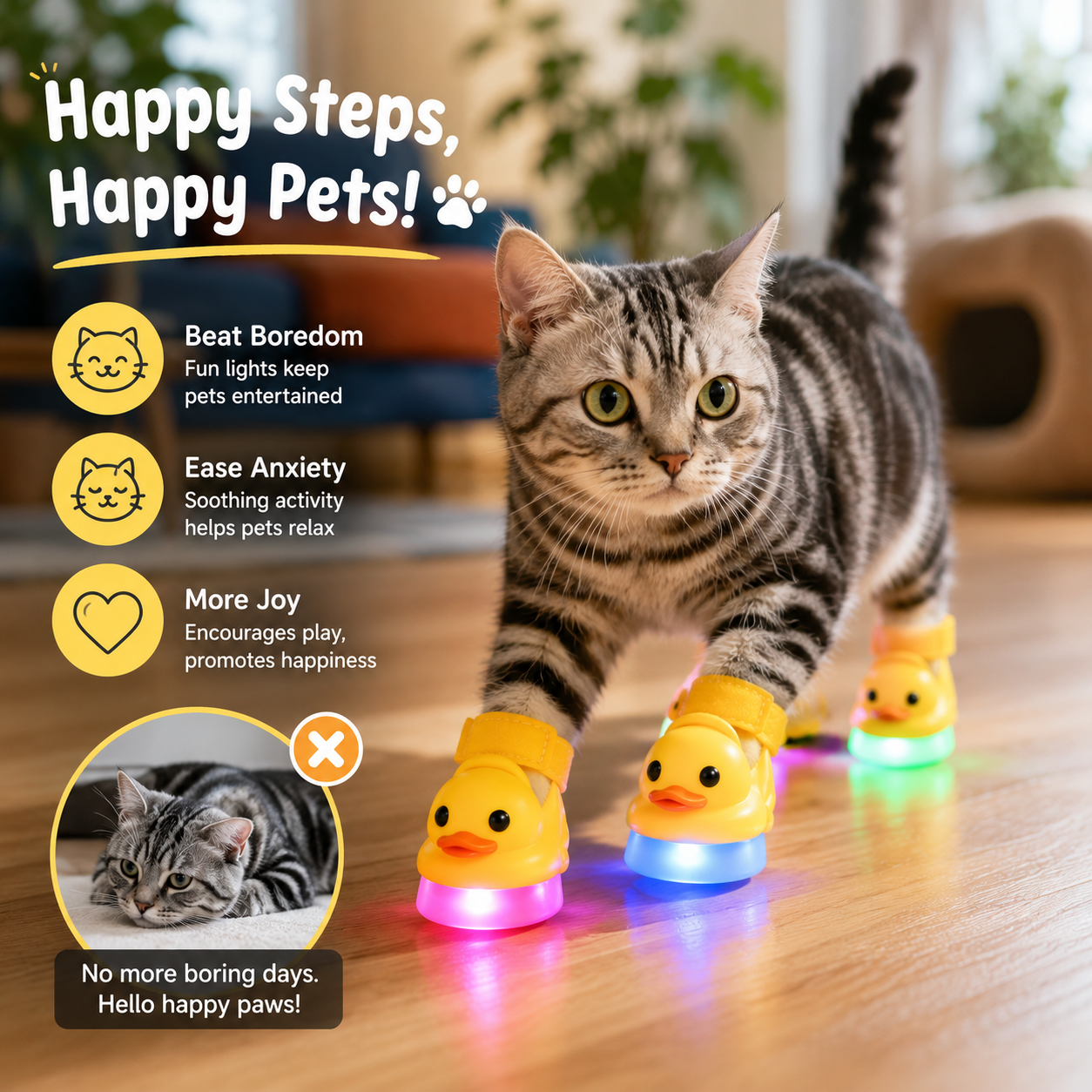 🐥 DuckGlow™ LED Pet Shoes – Make Every Step Fun & Adorable😻