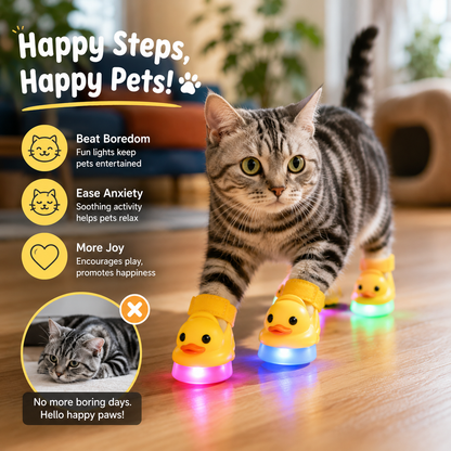 🐥 DuckGlow™ LED Pet Shoes – Make Every Step Fun & Adorable😻