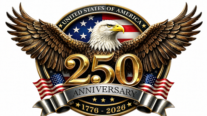 Eagles Flag USA 250th Anniversary Patriotic Car Window Decal Sticker