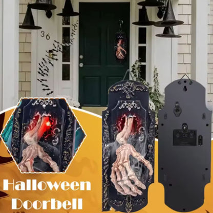 🕸️ Gothic Skeleton Hand Doorbell – Motion Activated Haunted Door Decoration💀🎃